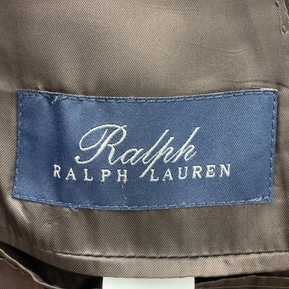 Ralph Lauren Brown Wool‎ Pinstripe Blazer Suit Jacket Classic Fit Sz 48L Read